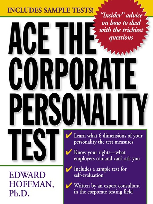Title details for Ace the Corporate Personality Test by Edward Hoffman - Available
